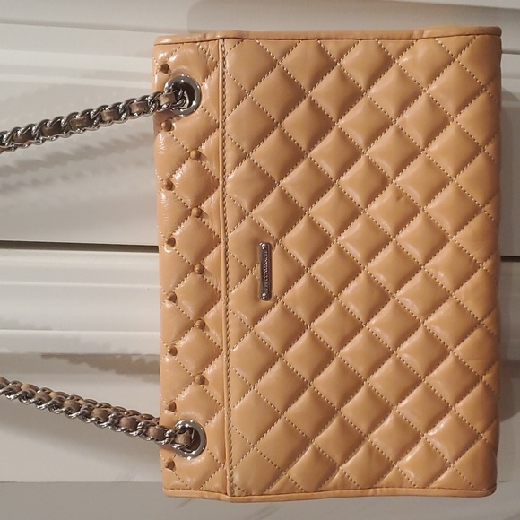 Rebecca Minkoff nude quilted leather spikes medium chain convertible crossbody - Picture 6 of 14